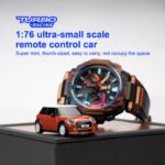⁦1:76 Turbo Racing Mini Car, Radio Remote Control Micro Car, Racing Experience Car with 2 Replaceable Body Shell, Anti-Stress Desk RC Car⁩ - الصورة ⁦3⁩