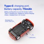 ⁦1:76 Turbo Racing Mini Car, Radio Remote Control Micro Car, Racing Experience Car with 2 Replaceable Body Shell, Anti-Stress Desk RC Car⁩ - الصورة ⁦4⁩
