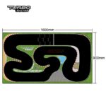 160x90cm Turbo Racing tappetino in gomma portatile 1:76 RC Mini Car Track Race per Table Racing