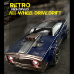 ⁦16303 1/16 2.4g Rc Car 4wd Electric High Speed Drift Vehicle Flat Running Muscle Car With Retro Led Light⁩ - الصورة ⁦2⁩
