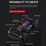 ⁦16303 1/16 2.4g Rc Car 4wd Electric High Speed Drift Vehicle Flat Running Muscle Car With Retro Led Light⁩ - الصورة ⁦5⁩