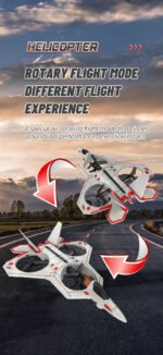 ⁦Fighter Stunt RC Airplane -RC Plane, 2.4GHz Remote Control Airplane, 360° Stunt Spin Remote & Light RC Airplane, Drop-Resistant Fighter Glider Airplane Hobby Toy⁩ - الصورة ⁦12⁩