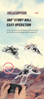 ⁦Fighter Stunt RC Airplane -RC Plane, 2.4GHz Remote Control Airplane, 360° Stunt Spin Remote & Light RC Airplane, Drop-Resistant Fighter Glider Airplane Hobby Toy⁩ - الصورة ⁦11⁩