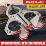 ⁦Fighter Stunt RC Airplane -RC Plane, 2.4GHz Remote Control Airplane, 360° Stunt Spin Remote & Light RC Airplane, Drop-Resistant Fighter Glider Airplane Hobby Toy⁩ - الصورة ⁦13⁩