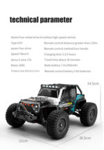 ⁦Suchiyu SCY 16103 PRO Brushless 1/16 4WD Desert Car 70KM⁩ - الصورة ⁦3⁩
