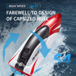 ⁦S4 2.4G RC Boat - High Speed LED Light Speedboat, Waterproof 15km/h for Lakes & Pools - Perfect Remote Control Toy for Kids & Adults in Kuwait⁩ - الصورة ⁦8⁩