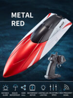 ⁦S4 2.4G RC Boat - High Speed LED Light Speedboat, Waterproof 15km/h for Lakes & Pools - Perfect Remote Control Toy for Kids & Adults in Kuwait⁩ - الصورة ⁦3⁩