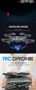 ⁦8807/ 2.4Ghz 2.0MP Wide Angle Drones Foldable  Wifi FPV - Altitude Hold 3D Flips Rolls RTFدرون للمبتدئين⁩ - الصورة ⁦3⁩