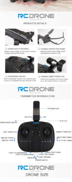 ⁦8807/ 2.4Ghz 2.0MP Wide Angle Drones Foldable  Wifi FPV - Altitude Hold 3D Flips Rolls RTFدرون للمبتدئين⁩ - الصورة ⁦5⁩