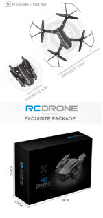 ⁦8807/ 2.4Ghz 2.0MP Wide Angle Drones Foldable  Wifi FPV - Altitude Hold 3D Flips Rolls RTFدرون للمبتدئين⁩ - الصورة ⁦4⁩
