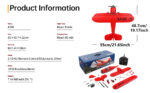 ⁦WLtoys XK A300 RC Airplane, 4 Channel Brushless Remote Control Airplane, 2.4GHz RC Aircraft Fighter with 3D/6G Mode, Easy to Fly for Beginners and Adults (Red)⁩ - الصورة ⁦2⁩