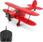 WLtoys XK A300 RC Airplane, 4 Channel Brushless Remote Control Airplane, 2.4GHz RC Aircraft Fighter with 3D/6G Mode, Easy to Fly for Beginners and Adults (Red)