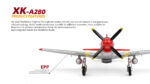 ⁦WLtoys XK A280 RC P51 4CH Airplane 3D/6G Fixed Wing Brushless Motor plane⁩ - الصورة ⁦4⁩