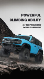 ⁦HB Toys RTR R1001 1/10 4WD RC Car Full Proportional Rock Crawler LED Light 2 Speed Off-Road Climbing Truck Vehicles Models Toys⁩ - الصورة ⁦6⁩