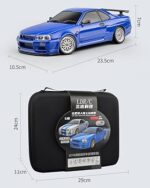 ⁦LDRC 1899 LD1899 RTR 1/18 2WD metal shell RWD RC Car Drift GTR R34 with Gyro LED Light On-Road Full Proportional Alloy⁩ - الصورة ⁦3⁩