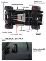 ⁦P407 1/10 RC Pickup 4x4 Rally Car Series Car Racing Crawler RTR Black⁩ - الصورة ⁦5⁩