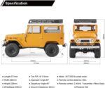 ⁦FMS 1/10 TOYOTA LAND CRUISER FJ40 RS YELLOW⁩ - الصورة ⁦3⁩