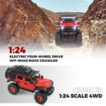 ⁦Wltoys 2428 RTR 1/24 4WD RC Car Rock Crawler Off-Road Climbing Truck LED Light Vehicles Models Toys⁩ - الصورة ⁦3⁩