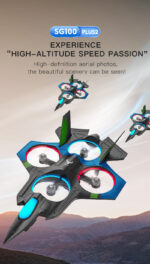 ⁦ZLL SG100 PLUS 2 WiFi FPV with HD Camera Electric Adjustment Optical Flow Positioning Brushless Motor 4CH LED EPP RC Drone Airplane Quadcopter Glider RTF⁩ - الصورة ⁦2⁩