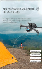 ⁦ZLL SG107 MAX2 GPS 5G WiFi FPV with 4K ESC HD Dual Camera 2-Axis Self-stabilizing Gimbal 360° Obstacle Avoidance Brushless Foldable RC Drone Quadcopter RTF - One Battery⁩ - الصورة ⁦9⁩