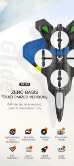 ⁦ZLL SG100Pro RC Airplane EPP 4CH Fixed Wing Headless Mode Speed Switching 360° Stunt Tumble Training RC Drone Toys⁩ - الصورة ⁦8⁩