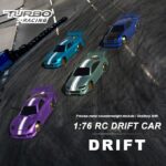 ⁦Turbo Racing C61 1:76 Scale Drift RC Car with Gyro Mini Full Proportional RTR 2.4GHZ Remote Control with 2 Replaceable Body Shell⁩ - الصورة ⁦5⁩