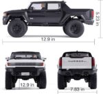 ⁦FCX18 FMS 1/18 Hummer EV RC Crawler, RC Pick-up Truck, RC Rock Crawler (Black)⁩ - الصورة ⁦3⁩