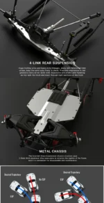 ⁦Udi 1002se Youth V2 Version 1:10 High-Speed 4wd Remote Control Car Rc Adult Professional Short Card Brushless Off-Road Vehicle⁩ - الصورة ⁦9⁩
