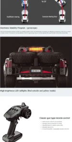 ⁦Udi 1002se Youth V2 Version 1:10 High-Speed 4wd Remote Control Car Rc Adult Professional Short Card Brushless Off-Road Vehicle⁩ - الصورة ⁦8⁩