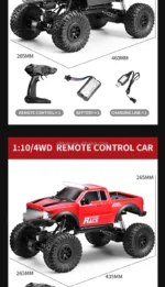 ⁦HB TOYS HB-P10A SCALE 1:10 SPEED 12KM 4WD CRAWLER⁩ - الصورة ⁦7⁩