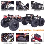 ⁦Austar Hobby Defender 6WD RC Rock Crawler Car 6x6 30KM/H 2.4Ghz 1/10 Remote Control Truck⁩ - الصورة ⁦4⁩