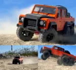 ⁦Austar Hobby Defender 6WD RC Rock Crawler Car 6x6 30KM/H 2.4Ghz 1/10 Remote Control Truck⁩ - الصورة ⁦5⁩