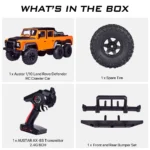 ⁦Austar Hobby Defender 6WD RC Rock Crawler Car 6x6 30KM/H 2.4Ghz 1/10 Remote Control Truck⁩ - الصورة ⁦7⁩