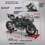 ⁦1:6 Kawasaki H2R Bootable Sprayable Dynamic Alloy Metal Diecast Motorcycle Model Sound & Light Collectibles Hobbies⁩ - الصورة ⁦5⁩