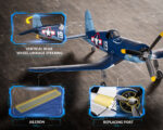 ⁦VOLANTEXRC Brushless 4CH RC Plane Corsair F4U 500mm 76803 2.4GHz Remote Control Airplane Fighter RTF with 6-Axis Gyro⁩ - الصورة ⁦3⁩