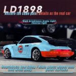 ⁦LDRC LD1898 1/18 RC Drift Car 2WD metal shell RWD Porsche with Gyro LED Light On-Road Full Proportional Alloy⁩ - الصورة ⁦8⁩