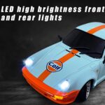 ⁦LDRC LD1898 1/18 RC Drift Car 2WD metal shell RWD Porsche with Gyro LED Light On-Road Full Proportional Alloy⁩ - الصورة ⁦7⁩