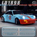 ⁦LDRC LD1898 1/18 RC Drift Car 2WD metal shell RWD Porsche with Gyro LED Light On-Road Full Proportional Alloy⁩ - الصورة ⁦5⁩