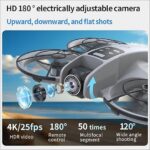 ⁦K200 Max Drone with 4.8-Inch Screen Controller, Brushless Motor, Optical Flow Positioning, with Black Outdoor Carrying Case.⁩ - الصورة ⁦5⁩