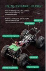 ⁦1/16 RC Pickup Truck, 4WD 15KM/H High Speed RC Off Road Crawler with LED Lights (HB-R16)⁩ - الصورة ⁦7⁩